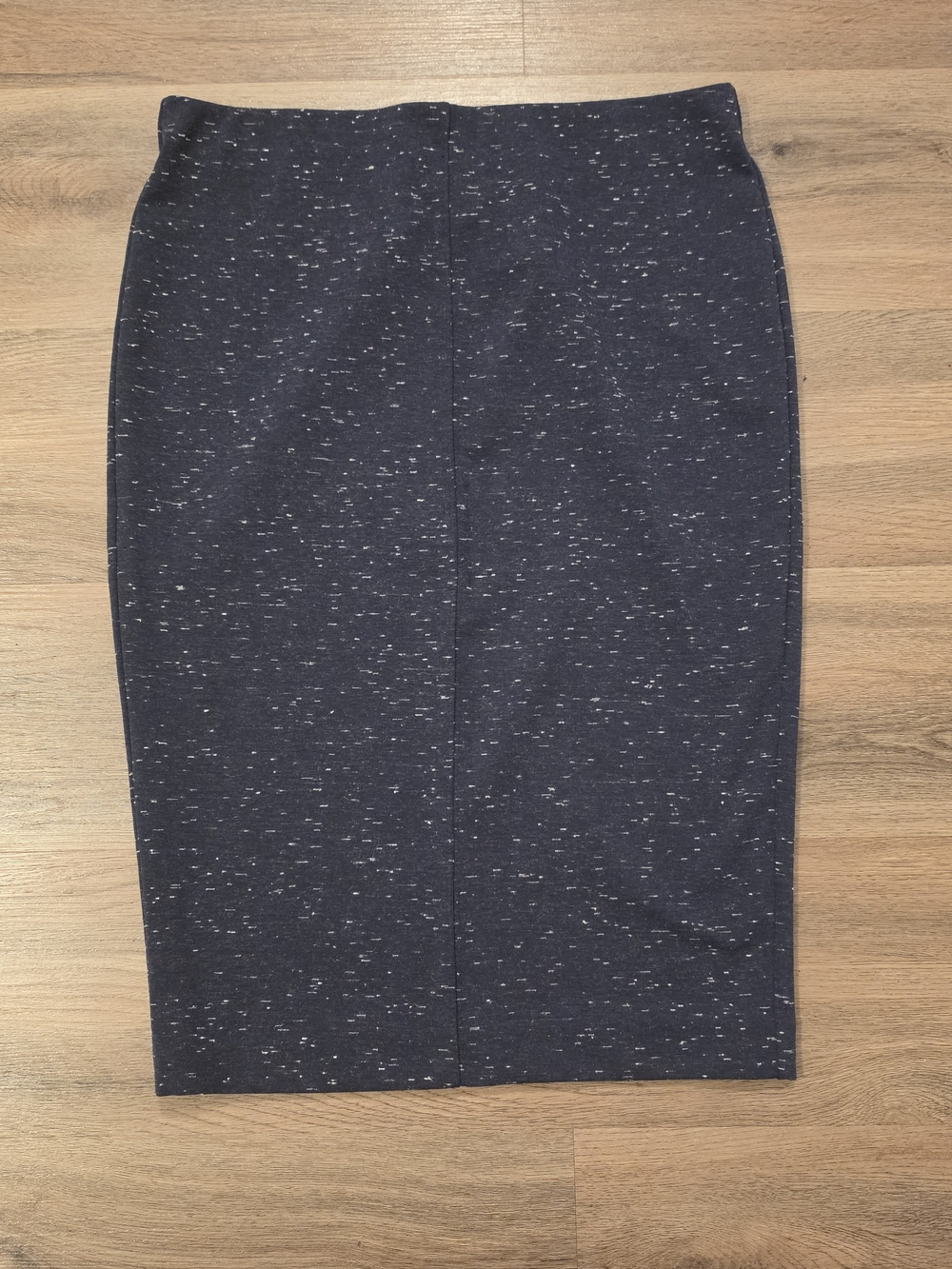 Speckled Navy Stretch Pencil Skirt